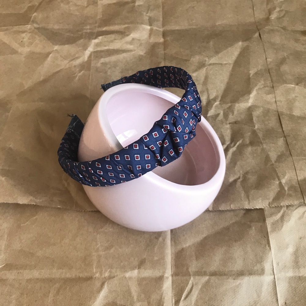 Handmade vintage silk scarf knot headband